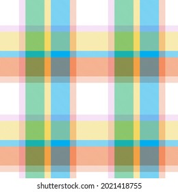 Rainbow Pastel Plaid seamless pattern for fashion textiles and graphics