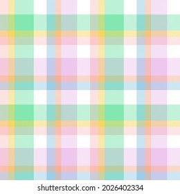 Rainbow Diagonal Tartan Seamless Pattern.Pastel Color Background