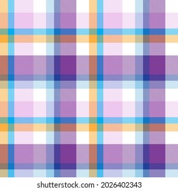 Rainbow Pastel Plaid seamless pattern for fashion textiles and graphics