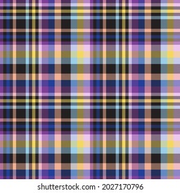 Rainbow Pastel Plaid seamless pattern for fashion textiles and graphics