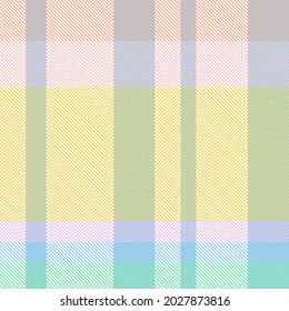 Rainbow Pastel Plaid seamless pattern for fashion textiles and graphics