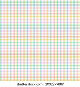 Rainbow Pastel Plaid seamless pattern for fashion textiles and graphics