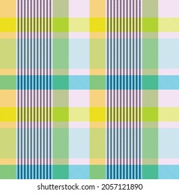 Rainbow Pastel Plaid seamless pattern for fashion textiles and graphics
