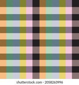 Rainbow Pastel Plaid seamless pattern for fashion textiles and graphics