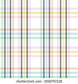 Rainbow Pastel Plaid seamless pattern for fashion textiles and graphics