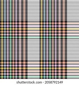 Rainbow Pastel Plaid seamless pattern for fashion textiles and graphics