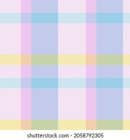 Rainbow Pastel Plaid seamless pattern for fashion textiles and graphics