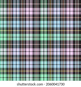 Rainbow Pastel Plaid seamless pattern for fashion textiles and graphics