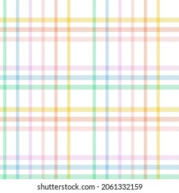 Rainbow Pastel Plaid seamless pattern for fashion textiles and graphics