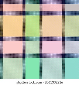 Rainbow Pastel Plaid seamless pattern for fashion textiles and graphics
