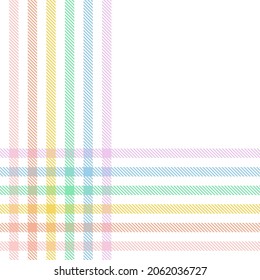 Rainbow Pastel Plaid seamless pattern for fashion textiles and graphics