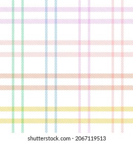 Rainbow Pastel Plaid seamless pattern for fashion textiles and graphics