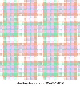 Rainbow Pastel Plaid seamless pattern for fashion textiles and graphics