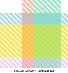 Rainbow Pastel Plaid seamless pattern for fashion textiles and graphics