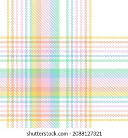 Rainbow Pastel Plaid seamless pattern for fashion textiles and graphics