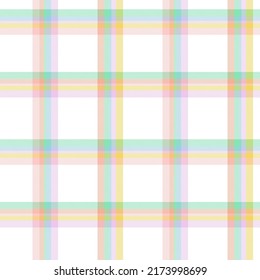 Rainbow Pastel Plaid seamless pattern for fashion textiles and graphics