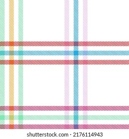 Rainbow Pastel Plaid seamless pattern for fashion textiles and graphics