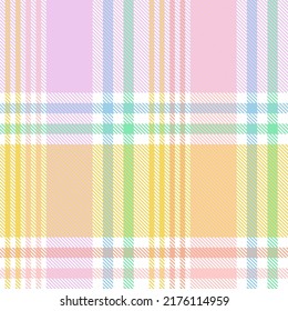 Rainbow Pastel Plaid seamless pattern for fashion textiles and graphics