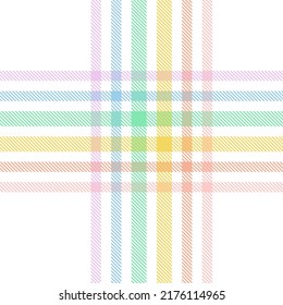 Rainbow Pastel Plaid seamless pattern for fashion textiles and graphics