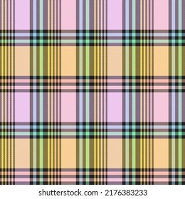 Rainbow Pastel Plaid seamless pattern for fashion textiles and graphics