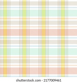 Rainbow Pastel Plaid seamless pattern for fashion textiles and graphics