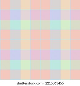 Rainbow Pastel Plaid seamless pattern for fashion textiles and graphics