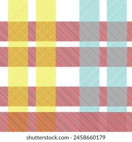 Rainbow Pastel Plaid seamless pattern for fashion textiles and graphics. Vector illustration