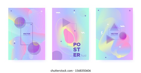 Rainbow Pastel Poster. Abstract Gradient Illustration. Liquid Banner. Colorful Pattern. Unicorn Pastel Shape. Pink Abstract Memphis Elements. Magic Wave Design. Colorful Brochure. Pastel Fluid.