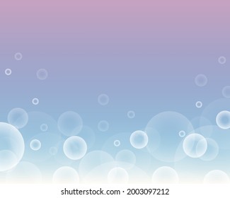 Rainbow pastel sky with bubble light background