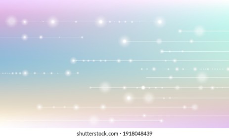 Rainbow pastel and snow stars light bokeh background