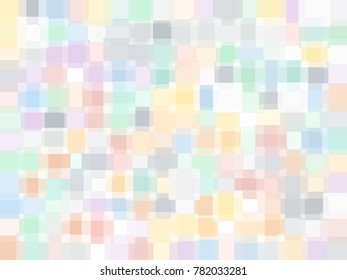 Rainbow pastel square random size and color background