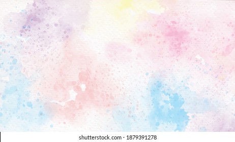 rainbow pastel unicorn candy watercolor on paper abstract background 