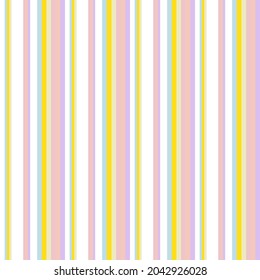 Rainbow Pastel vertical striped seamless pattern background suitable for fashion textiles, graphics