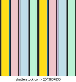Rainbow Pastel vertical striped seamless pattern background suitable for fashion textiles, graphics