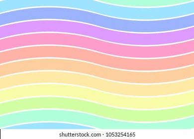 Rainbow pastel with white line background