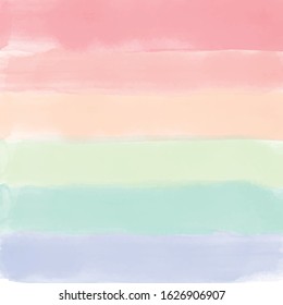 Rainbow Pastels Watercolor Rainbow Watercolor Brush Stock Vector (Royalty Free) 1626906907