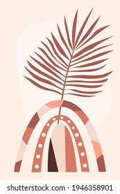 Rainbow pattern background, Boho minimalist rainbow graphic illustration for  design nursery wall decor, t shirt print, shop flyer, contemporary poster etc.