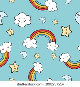 rainbow pattern background vector