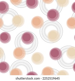 Rainbow Pattern Cute Design. Seamless Holiday Ball.  Marvelous classic colorful polka dots textile pattern. 