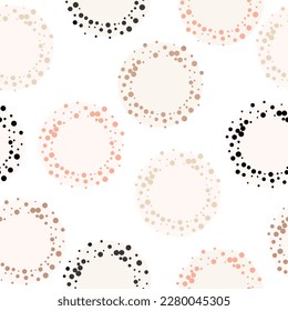 Diseño de corte en el patrón arcoiris. Bola de vacaciones sin inconveniente.  Maravilloso polka clásico colorido pega el patrón textil. 