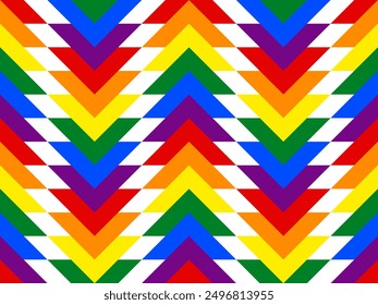 rainbow pattern design. colorful chevron background. vector illustration