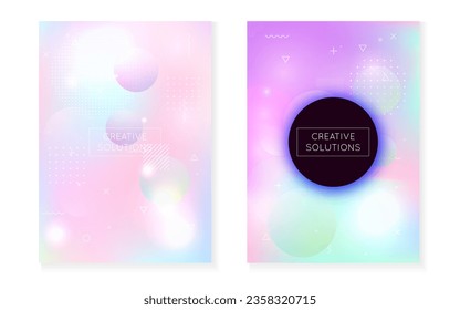 Rainbow Pattern. Gradient Texture. Blue Retro Background. Shiny Banner. Soft Business Magazine. Geometric Presentation. Trendy Flyer. Summer Dots. Purple Rainbow Pattern