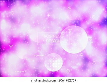 Rainbow Pattern. Magic Banner. Dynamic Flyer. Violet Shiny Design. Holographic Texture. Simple Dots. Retro Business Template. Liquid Shape. Blue Rainbow Pattern