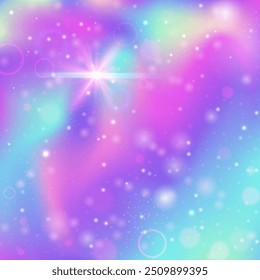 Rainbow Pattern. Pink Girl Background. Princess Gradient. Fairytale Cosmic Invite. Purple Galaxy Hologram. Blue Girlish Invitation. Kawaii Backdrop. Cute Rainbow Pattern.