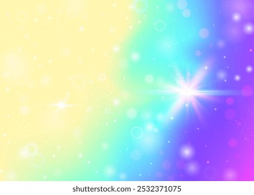 Padrão do Arco-íris. Rosa Princesa Fundo. Gradiente do Unicórnio. Malha colorida holográfica. Convite de Pastel Roxo. Holograma Azul Borrado. Pano de Fundo Menina. Padrão do Arco-íris de sonho.