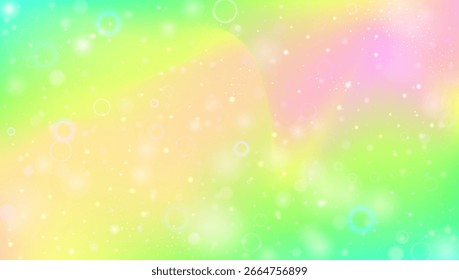 Patrón de arco iris. Holograma De Princesa Rosa Y Hermoso Gradiente De Hadas. Fondo mágico púrpura y amarillo. Diseño De La Muchacha De La Acuarela En Un Telón De Fondo Ligero De La Sirena. Patrón de arco iris verde.