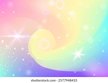 Rainbow Pattern. Pink Unicorn Background. Magic Hologram. Holographic Sparkles Mesh. Purple Cosmic Gradient. Lilac Galaxy Invitation. Princess Glitter. Stars Rainbow Pattern.