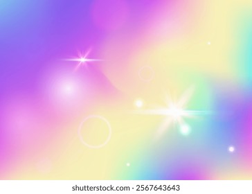 Rainbow Pattern. Purple Fairy Gradient. Girl Background. Fairytale Universe Invite. Pink Blurred Hologram. Blue Abstract Invitation. Princess Backdrop. Dream Rainbow Pattern.