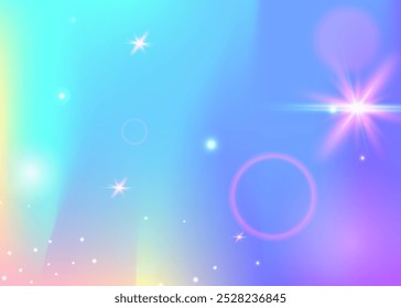 Rainbow Pattern. Purple Girl Background. Kawaii Invitation. Iridescent Galaxy Mesh. Pink Abstract Gradient. Blue Blurred Hologram. Unicorn Glitter. Party Rainbow Pattern.