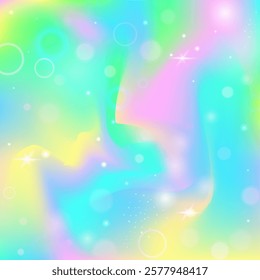 Rainbow Pattern. Purple Magic Gradient. Girl Background. Holographic Sparkles Effect. Pink Pastel Invitation. Blue Colorful Hologram. Fairy Glitter. Candy Rainbow Pattern.